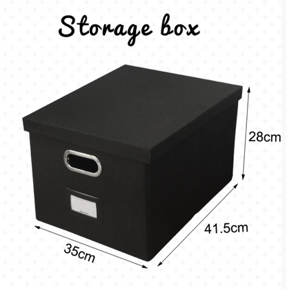 Caja portafolio Caja de almacenamiento de tela grande, caja con clip para archivos, carpeta colgante A4,