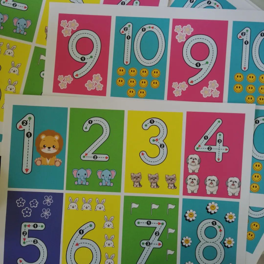 NÚMEROS (1 al 9)- JUEGO DE 25