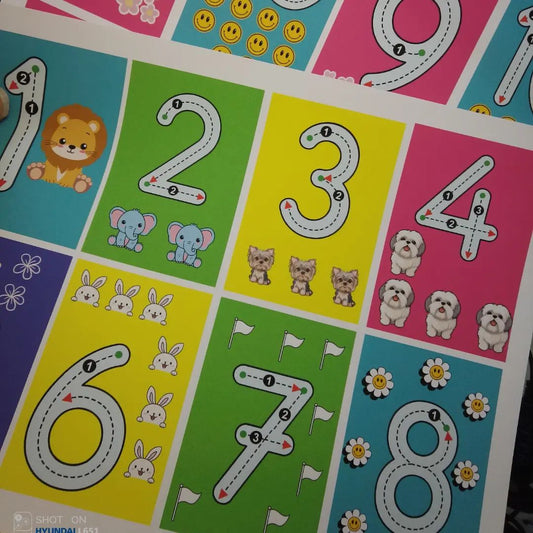 NÚMEROS (1 al 9)- JUEGO DE 25